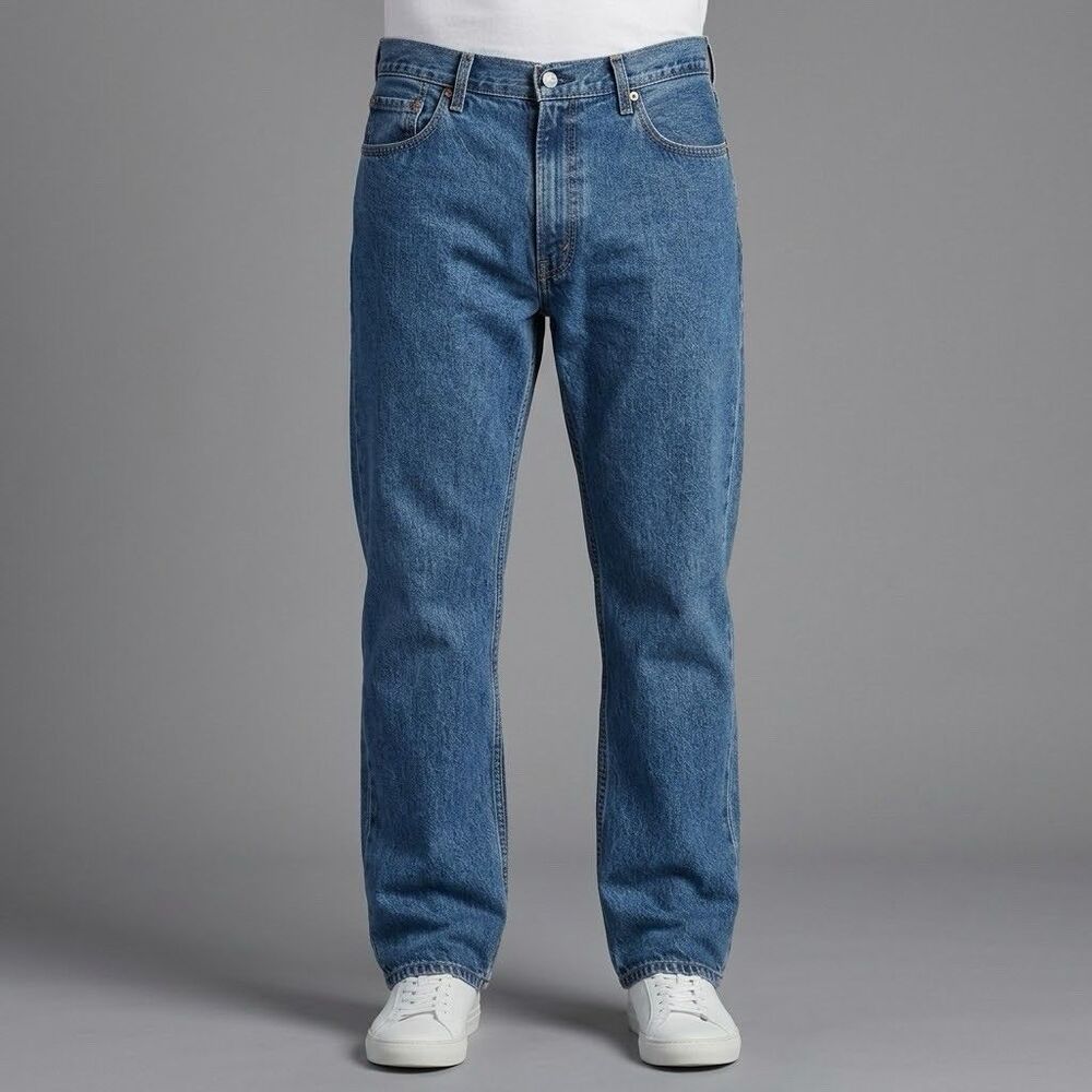 Levi's 505 Men's Regular Fit Straight Leg Jeans Blue Denim 40x29 Normcore Grunge